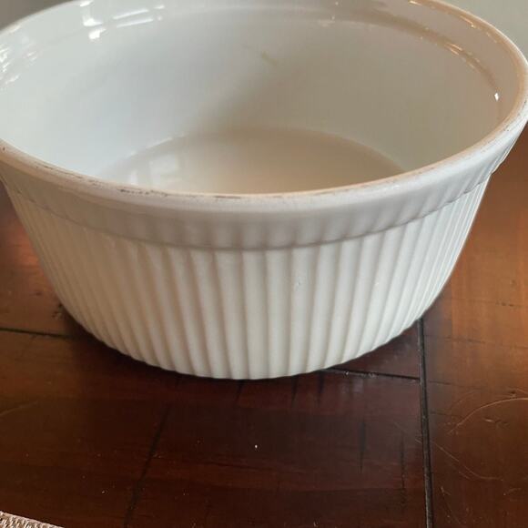 Apilco France porcelain soufflé baking dish 7-3/4” - Picture 3 of 12